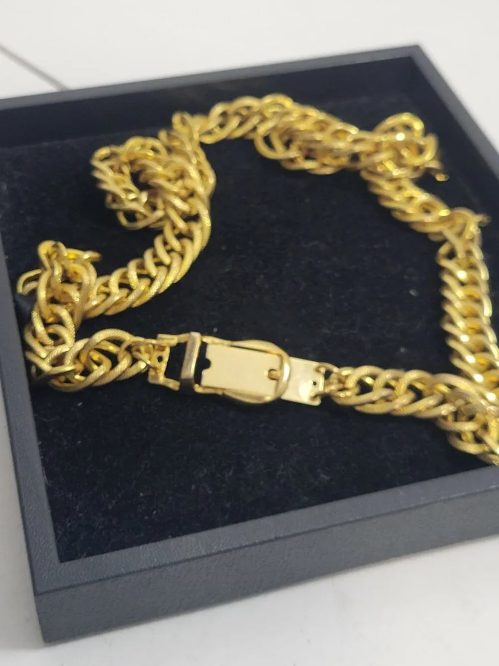 Gold Link Belt with Buckle Style Closure